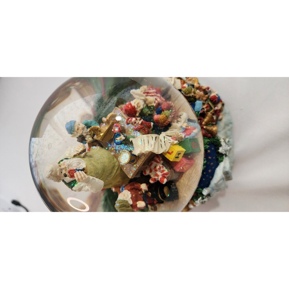 Vintage Santa’s Workshop Snow Globe  Musical Christmas Figurine... No Chips